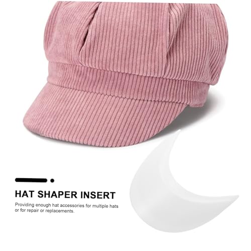 10pcs Boys and Girls Plastic Hat Brim Shaper Inserts Adjustable Visor Liner for Baseball Caps Replacement Accessories for Children’s Hats White3