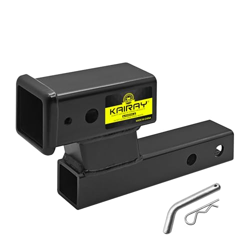 KAIRAY trailer hitch riser extender 4" drop, 2" shank