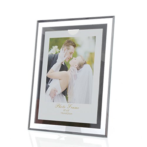 Zhenzan Frames 6X8-Inch Glass Picture Frame For Home Decor,Horizontal Or Vertical Display #TOP5
