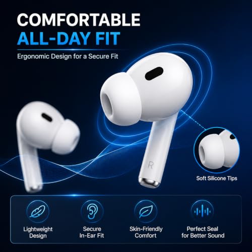 Image of Air Tiger Pro Wireless Bluetooth Earbuds with Fast Charging, HD Sound, Touch Controls, Noise Reduction Mic, Low Latency Gaming Mode, Long Battery Backup, Type-C Charging, White