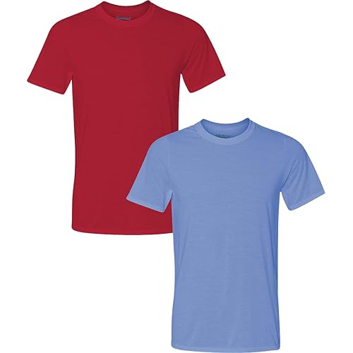 Gildan Men's Moisture Wicking Polyester Performance T-Shirt, 2-Pack