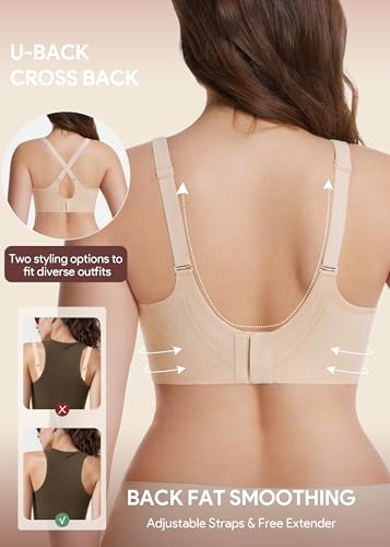 Image of HBselect Nursing Bras for Breastfeeding 3 Pack Women Maternity Jelly Bras | Wireless Classic Jelly Support Nursing Bra, Seamless Scalloped Maternity Bras, Comfort Pregnancy Sleep Bralette with Extender
