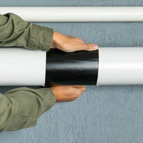 Image of Flex Tape, Original Thick Flexible Rubberized Waterproof Tape - Seal and Patch Leaks, Works Underwater, Indoor Outdoor - Home RV Roof Plumbing and Pool Repairs, Black, 4 in x 5 ft, Case of 4