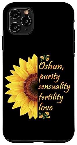 Oshun Orishas Goddess Oxum Ifa Yoruba Religion Sunflower �X�}�z�P�[�X iPhone 11 Pro Max �p