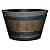 Classic Home and Garden Whiskey Plastic Resin Flower Pot Barrel Planter, Walnut Brown, 20.5"