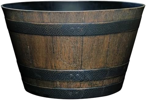 Classic Home & Garden Whiskey Barrel Planters – Wo…