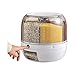 Gdrasuya10 360Â° Rotating Food Dispenser, 6 in 1 Rice Storage Cereal Dispenser Grain Container Rotating Dry Food Box 10KG