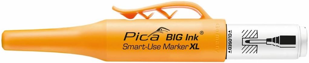 Pica BIG Ink Smart-Use Marker XL White (Strong Markings, Suitable for Smooth and Dry Surfaces, Includes Case Protector) 170/52