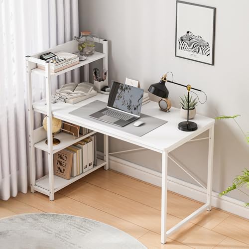 La Mejor Selección de Venta de Escritorios Economicos los preferidos por los clientes. 42 GM Bear Escritorio para Oficina Premium con Estantería de 4 Niveles, Escritorios Computadora con Repisas y Almacenamiento, Mesas de Gamer Juegos, Estaciones de Trabajo en Casa,...