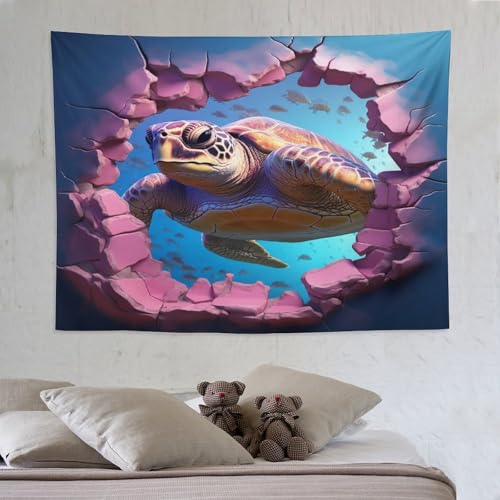 Tapisserie murale tortue au design esthétique et finitions soignées