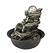 BBabe Spinning Orb Rock Cascading Tabletop Fountain, Zen Meditation Indoor Waterfall Feature with LED Light for Home Office Bedroom Relaxation
