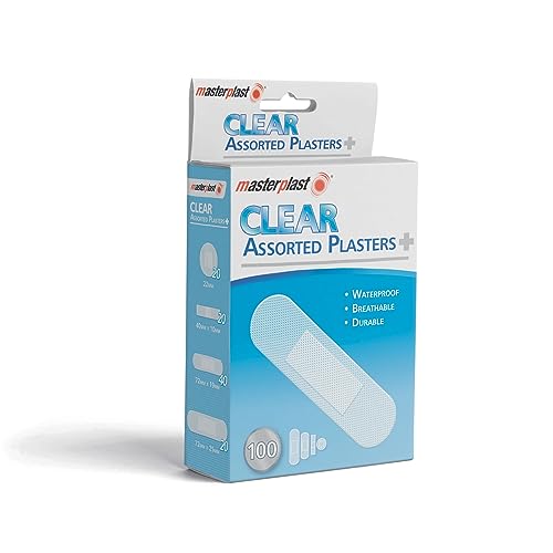 Masterplast 100 Clear Assorted Plasters Waterproof