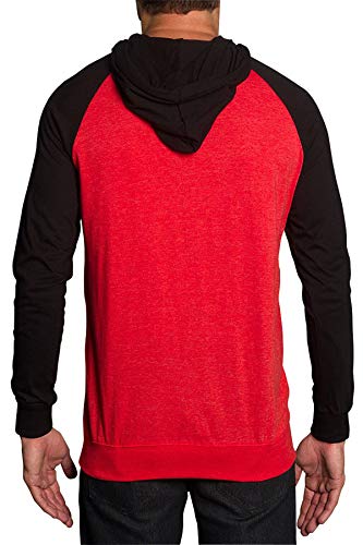 Men's Raglan Lightweight Zip Up Hoodie Sweatshirts3