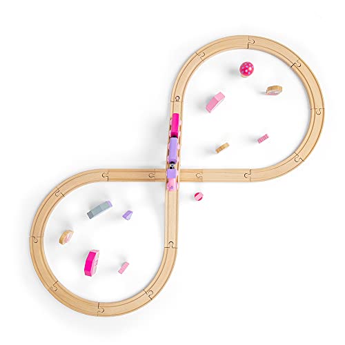 Bigjigs Rail Fairy Figure Of Eight Wooden Train Set - 35Pc Girls Train Set With Pink Train & Fairy Bigjigs Train Accessories, Quality Princess Toys #TOP4