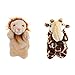 LjzlSxMF 2pcs Animales Marionetas De Mano Suaves Lion Jirafa Felpa Títeres Juguetes para Niños Juegos De rol