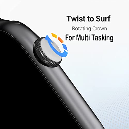 Image of Vortex Bluetooth Calling Smartwatch with Stylish 1.80 inch Curved IPS Display, Working Crown, Heart & Spo2 Monitoring, 100+ Watch Faces, Activity Tracking for Men & Women - Jet Black