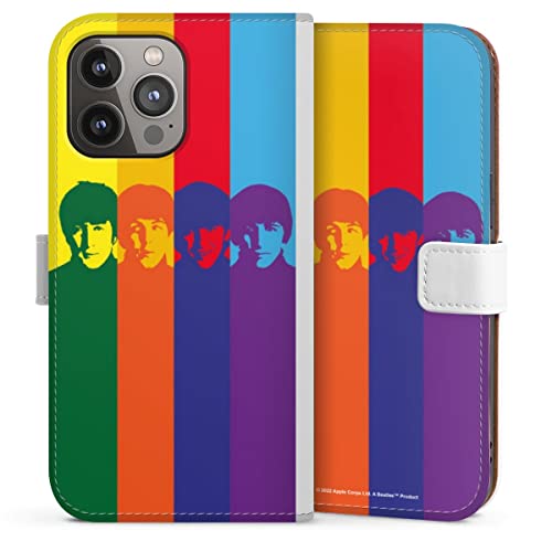 DeinDesign Etui Compatible avec Apple iPhone 14 Pro Max Etui Folio Etui magnetique Arc-en-Ciel The Beatles Bande - Les Beatles, Paul McCartney, John Lennon, RIngo Starr, George Harrison DeinDesign Etui Compatible avec Apple iPhone 14 Pro Max Etui Folio Etui magnetique Arc-en-Ciel The Beatles Bande