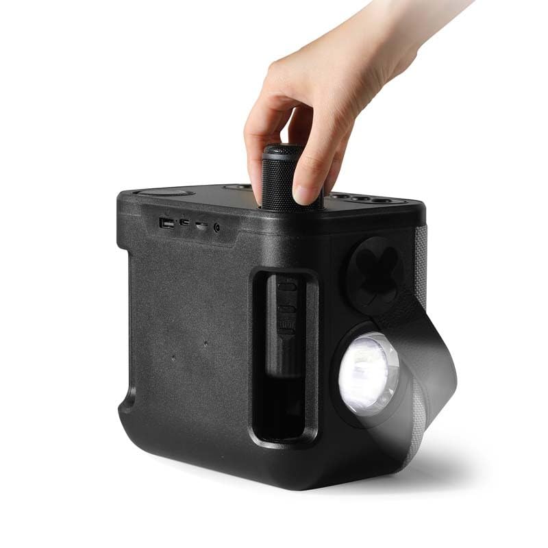 Enceinte Karaoké Dbe50 Grey Dynabass Bluetooth portable et micro - 3