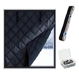 Insulated Thermal Window Curtain 50/60/70/80/90/100/150/200cm Thermoschutz-Set für Fenster Winterisolierte Fensterabdeckung Insulation Kit for Winters Fenster(Schwarz,34x98in/85x250cm)