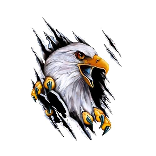 Image of Generic 2 Pack 3D American Bald Eagle Car Decal Sticker, Patriotic Eagle Truck Decal, Waterproof Bumper Sticker for Car Truck Trailer SUV Van Outdoor Window Wall Laptop 9.5 * 7.08 Inch