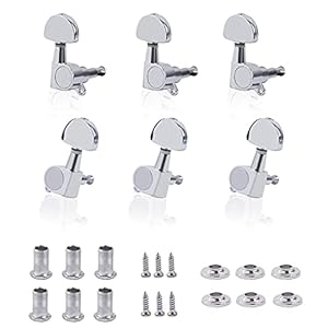 6 Stuks Gitaarsnarige Stemsleutels Zinkstemmers Gitaarmechanieken Anti-roest Gitaar Stemsleutels Knoppen Stemtoetsen…