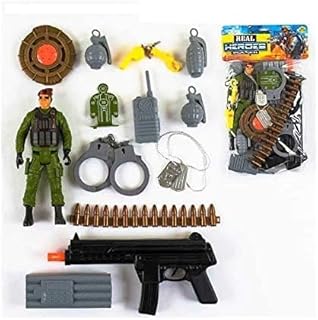 Army Soldier Special Forces Toy Set. Military Army Special Weapons Toy Set Play Police Whistle, Gun. Birthday Christmas Gift.
