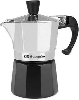 Orbegozo KFM 130, Cafetera Italiana, 1 taza, apta para cocina de gas, vitrocerámica y eléctricas, mango ergonómico, válvula seguridad, color negro