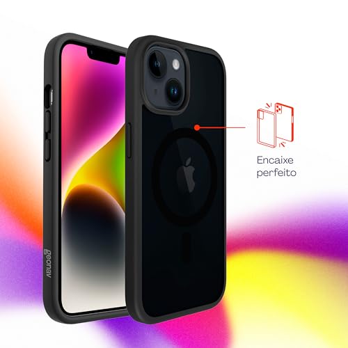 Geonav Capa Anti-Impacto para iPhone 15, TPU flexível nas extremidades, Compatível com o sistema de