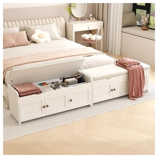 HOMEFORT Shoe Bench with Hidden Storage