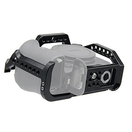 Image of CNC Aluminum DSLR Camera Cage Extension Frame Cold Shoe for Canon R5 R6 R5C DSLR Camera