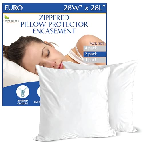 Euro Pillow Protectors, 28x28, 2 Pack