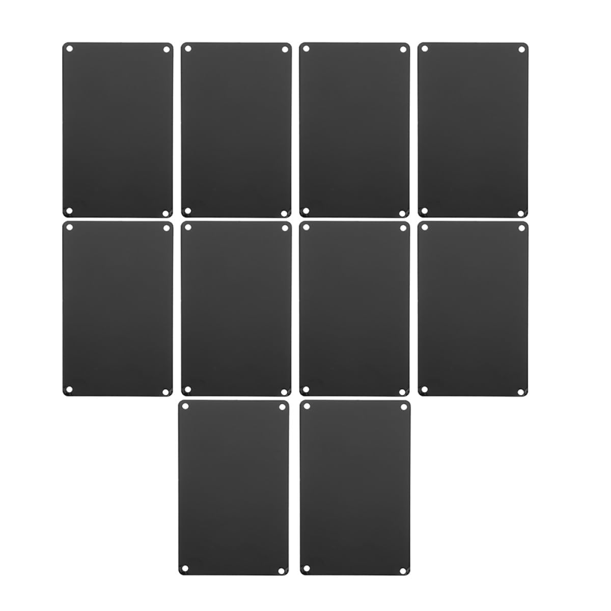 Plaques nominatives aluminium noir Lurrose 150x100mm pour signalétique de porte