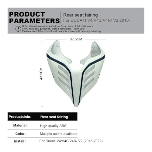 Capot de siège arrière Panigale V4 coque carénage moto V2 2022 - 4