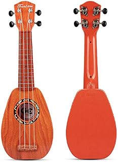 JINRUCHE Kids Ukulele Guitar, 4 Strings 17 Inch Ukulele with Picks and Strap