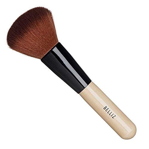 Pincel Marfim para Pó, Belliz, Preto/ Bege/ Marrom