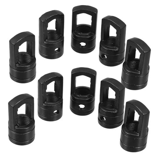 Dulcicasa 10個 シャンデリアアクセサリー フックリング 鳥かご用 ? シーリングライト交換部品 対応ペンダント照明DIY (黒)