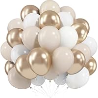 Globos Champán Oro Blanco, 60 Piezas Champagne Oro Beige Globos