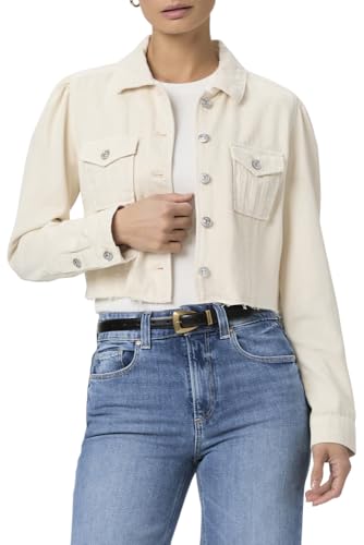 PAIGE Women's Cropped Pacey Jacket with Raw Hem
