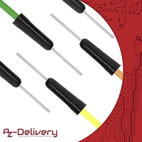 AZDelivery 65 PCS Jumper Wire Male to Male Solderless Multicoloured Flexible Jumper Wire Cables Breadboard compatible with Arduino Including E-Book! (Pack of 3)