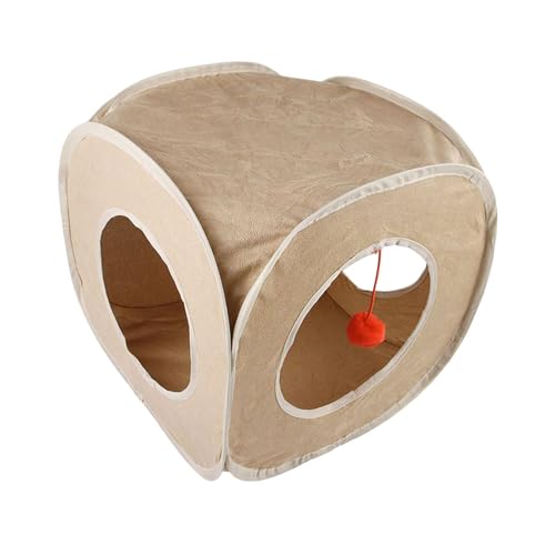 WeiLaiKeQi 屋内猫用キャットキューブ 屋内猫用ボールケイブテント付き ウサギ キティ