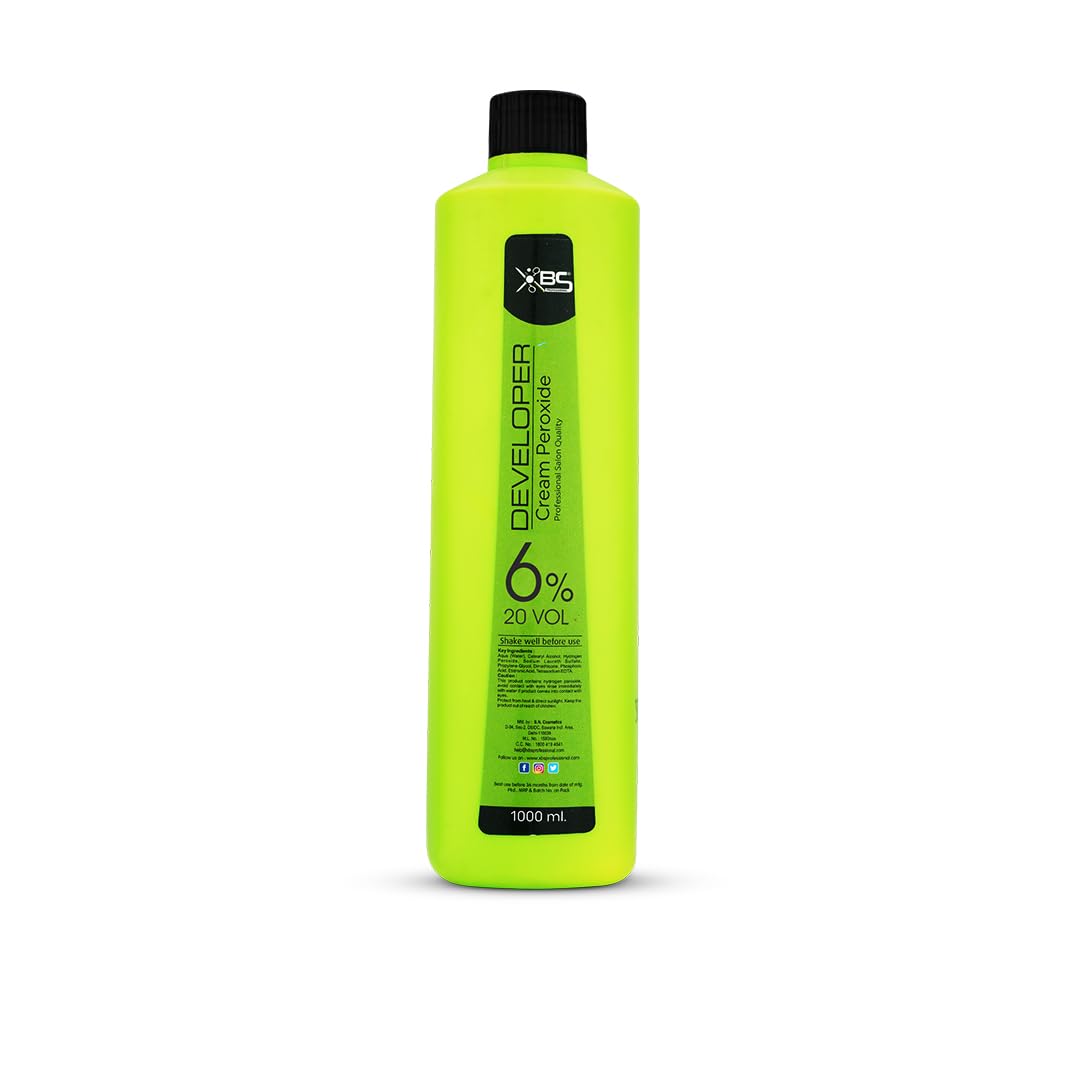 XBS Hair Developer For Long Lasting Color & Shine | Hair Lightening Peroxide Cream with Volume Options (20 Vol., 1000ml.)-image-46