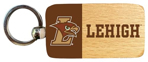 R and R Imports Lehigh University Mountain Hawks 2.5 x 1-Inch Wooden Keychain Officially Licensed Collegiate Product Single