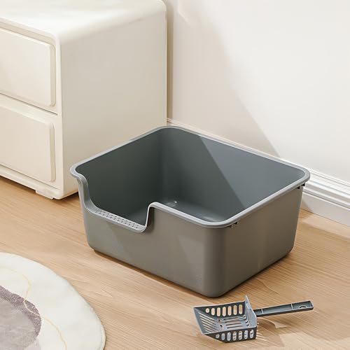 Arenero para gatos extra grande de plástico resistente miniatura 2