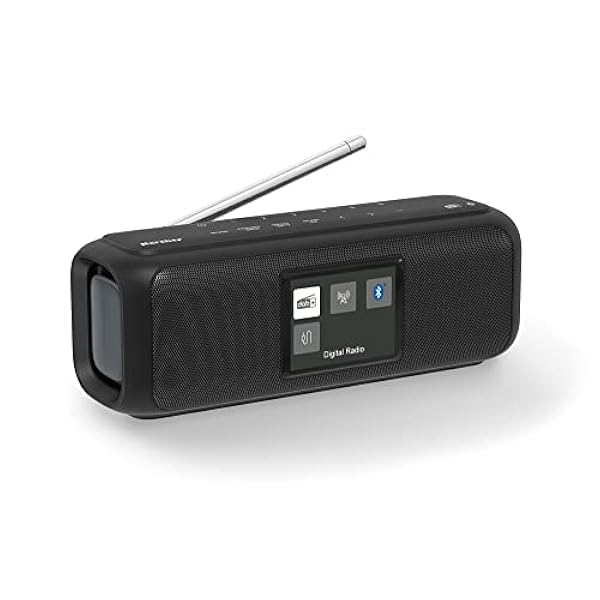 Karcher DAB Go - Altoparlante portatile Bluetooth e radio digitale DAB , radio FM con display a colori da 2, 4", suono stereo da 5 Watt, batteria USB-C, colore: Nero