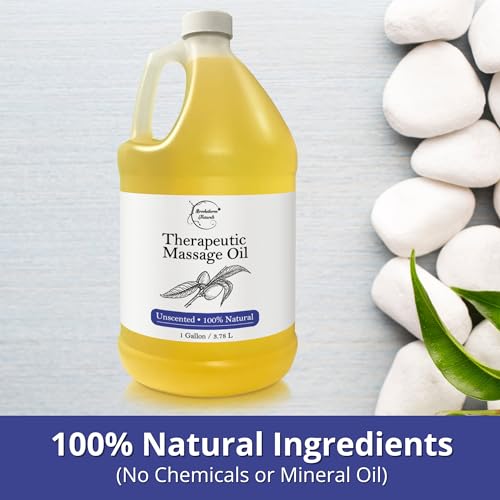 Image of Unscented Massage Oil for Massage Therapy |1 Gallon | Brookethorne Naturals