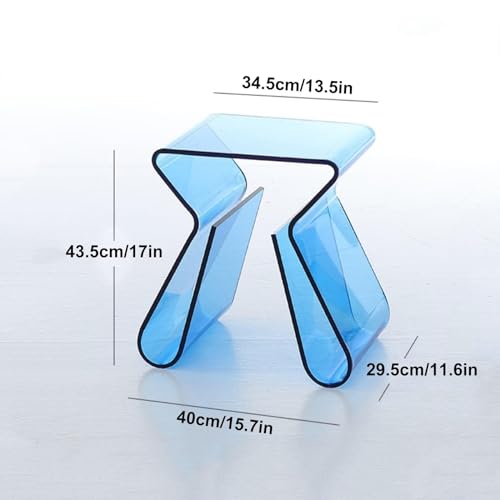 Mesa auxiliar de acrílico naranja transparente para salón y dormitorio 4