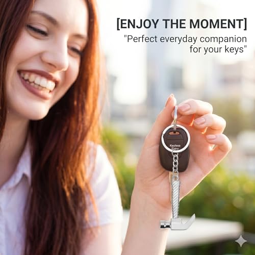 Cabilock 16PCS Mini Claw Hammer Keychain Bulk, Metal Tiny Tool Keyring for Groomsmen Gift, Party Favors, Fathers Day Gift for Men Dad, Miniature Hammer Keychain for Carpenter, DIY Lovers