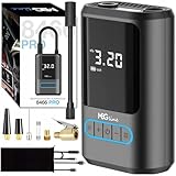 MBG line® Luftkompressor Auto Portable 150 PSI | Autopumpe Elektrisch mit Power Bank 4000mAh | Automatischer Stopp & LED Display | Minikompressor für Fahrräder, Motorräder, Bälle