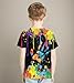 Yasswete Colorful Shirts for Kid Boys Graphic Tees Shirt 3D Printed T-Shirt Cool Paint Short Sleeve Shirts for Girls 6-8 Years