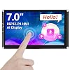 ELECROW ESP32 Display 1024x600, 7 Inch HMI ESP32 IPS Touch Screen, Support AI Speech Interaction, ESP32-P4 Dual-Core Processor, Up to 400MHz, Compatible with Arduino, ESP-IDF, LVGL (Without Camera)